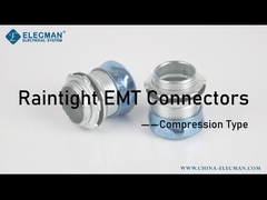 Steel Raintight Compression 4 Inch EMT Connector EMT Conduit To Box Type